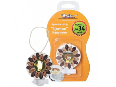 Ароматизатор воздуха на дефлектор AIRLINE "Цветок" Капучино