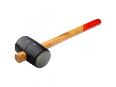 Киянка резиновая, 450 г, черная резина, деревянная рукоятка// SPARTA