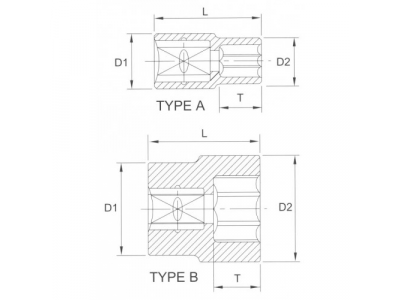 Головка торцевая 6гр. 3/8" 23мм