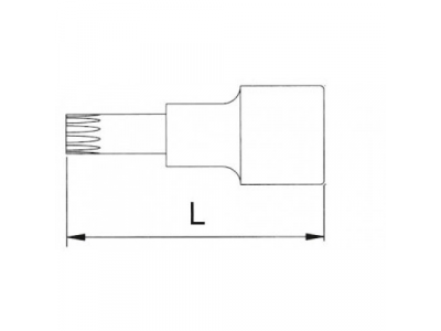Головка торцевая с вставкой spline 1/2" M14 L=55мм