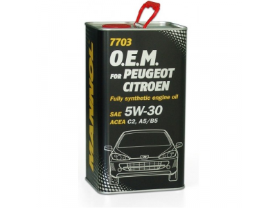 MANNOL 7703 O.E.M. 5W-30 for Peugeot Citroen 4L metal